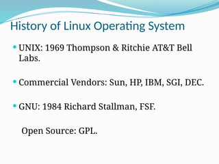 Comprehensive Overview of Linux Operating System: Features ...