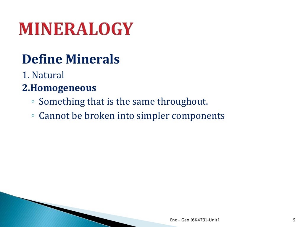 MINERALOGY