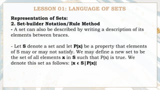 Comprehensive Guide to Mathematical Language and Set Theory Concepts | PDF