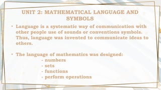 Comprehensive Guide to Mathematical Language and Set Theory Concepts | PDF