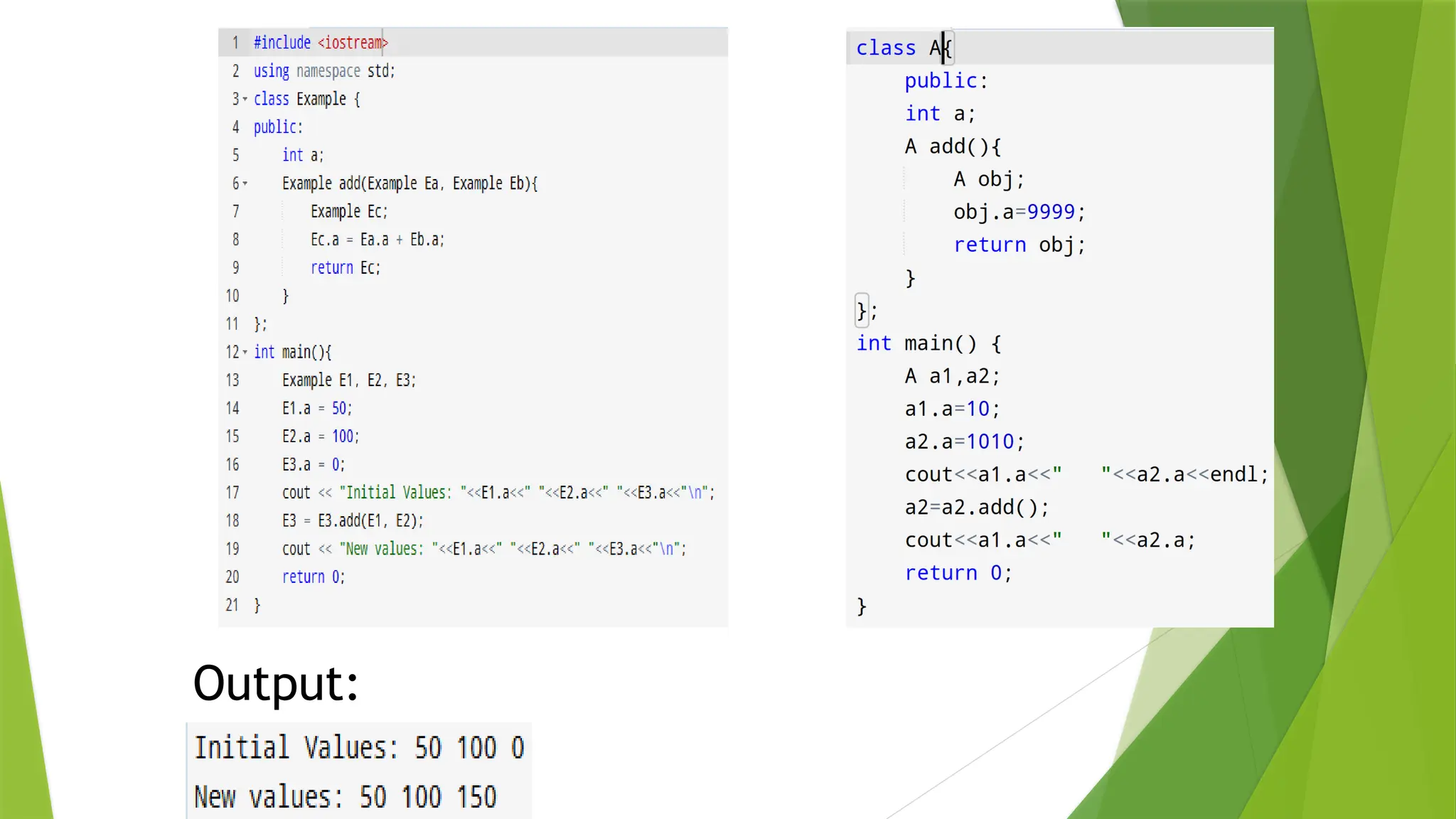 Output:
 