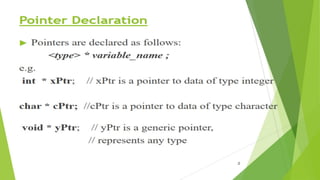 Pointer Declaration
 