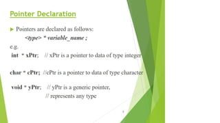Pointer Declaration
 