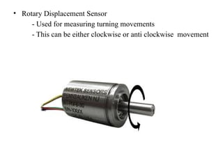 Mechanical Rotation Sensor Assembly UNIT-2 ppt presentation for sensor and its application | PPTX