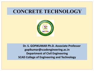 Concrete Technology: Chemical and Mineral Admixture | PPTX