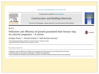 Concrete Technology: Chemical and Mineral Admixture | PPTX