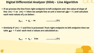 Unit-2 raster scan graphics,line,circle and polygon algorithms | PDF