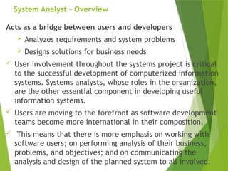 Comprehensive Guide to System Development Life Cycle and System Analyst ...