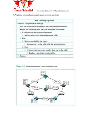 For More : https://www.ThesisScientist.com
9. Verify the network by pinging all remote networks and hosts.
 