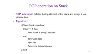 Unit - 2 Stack and Array Implementation in C | PDF
