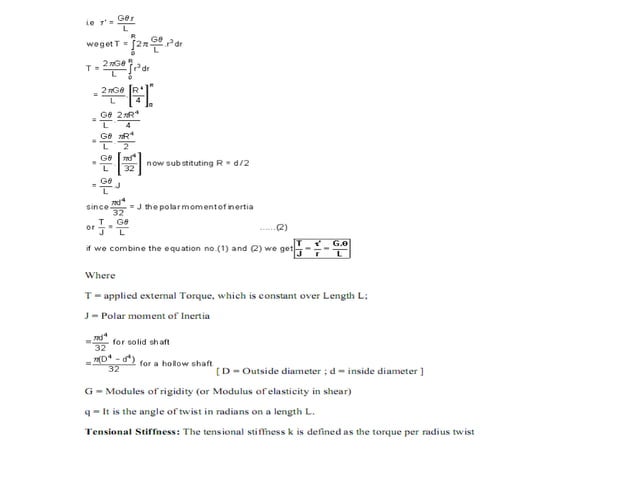 Unit 2 torsion and springs | PPTX | Physics | Science