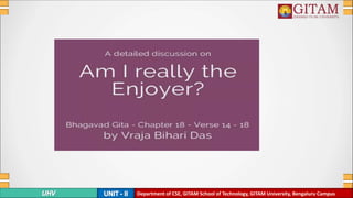 Department of CSE, GITAM School of Technology, GITAM University, Bengaluru Campus
 