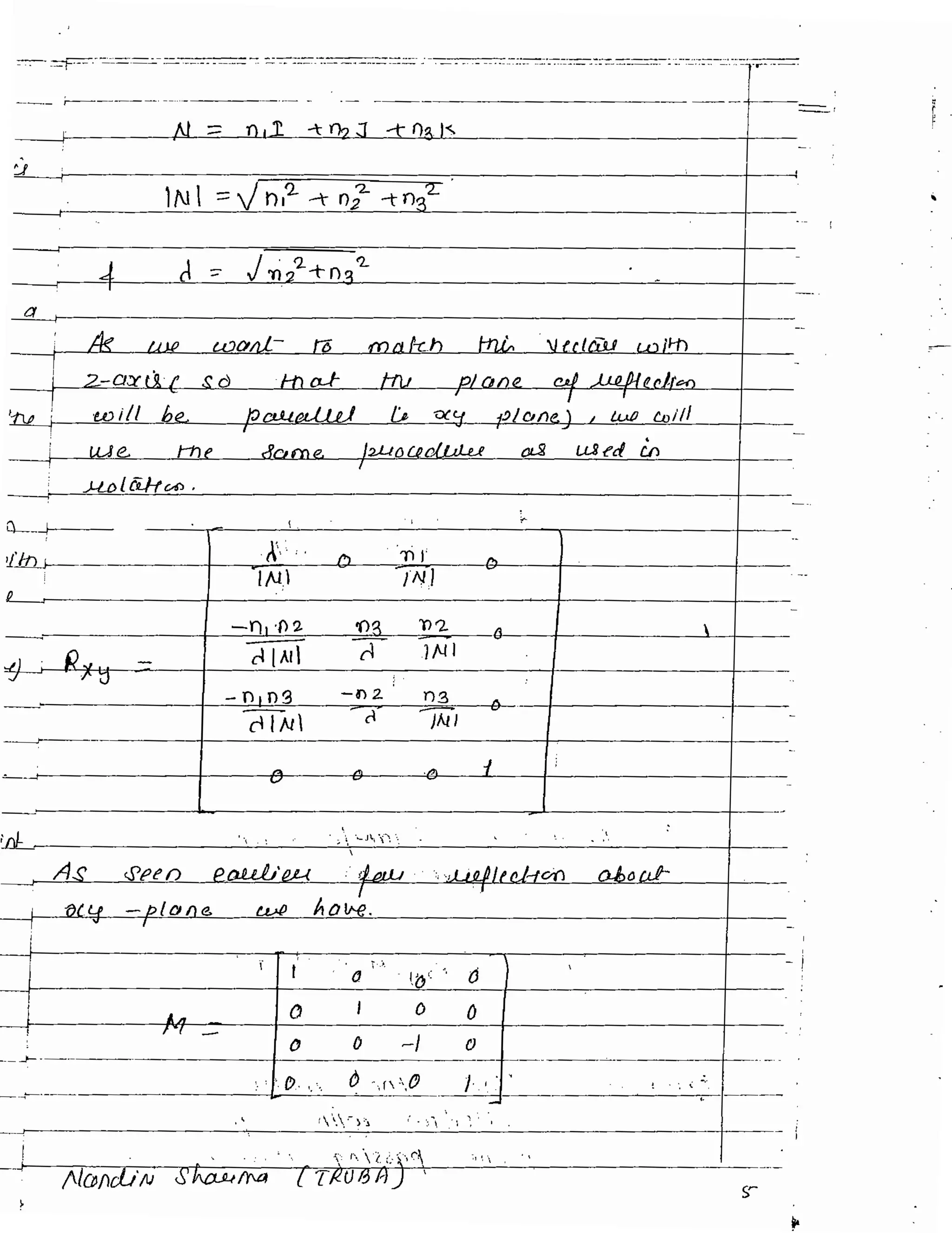 3D transformation - Unit 3 Computer grpahics