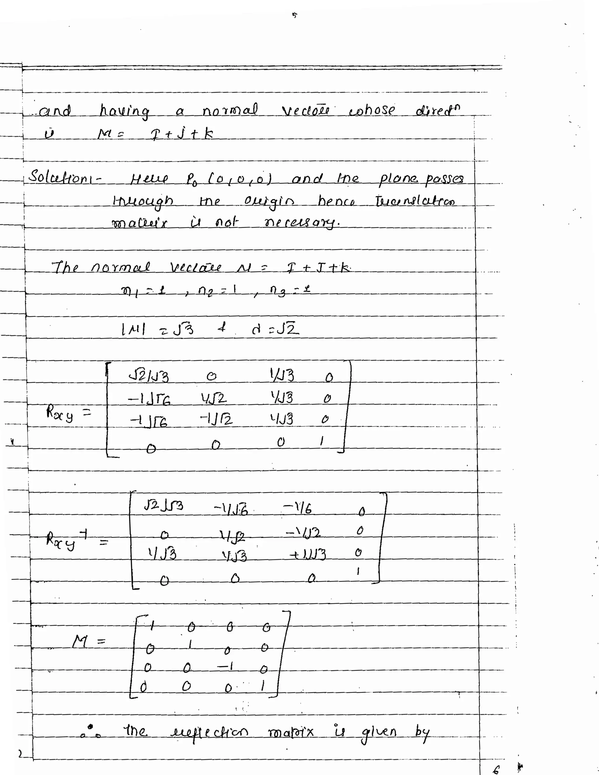 3D transformation - Unit 3 Computer grpahics