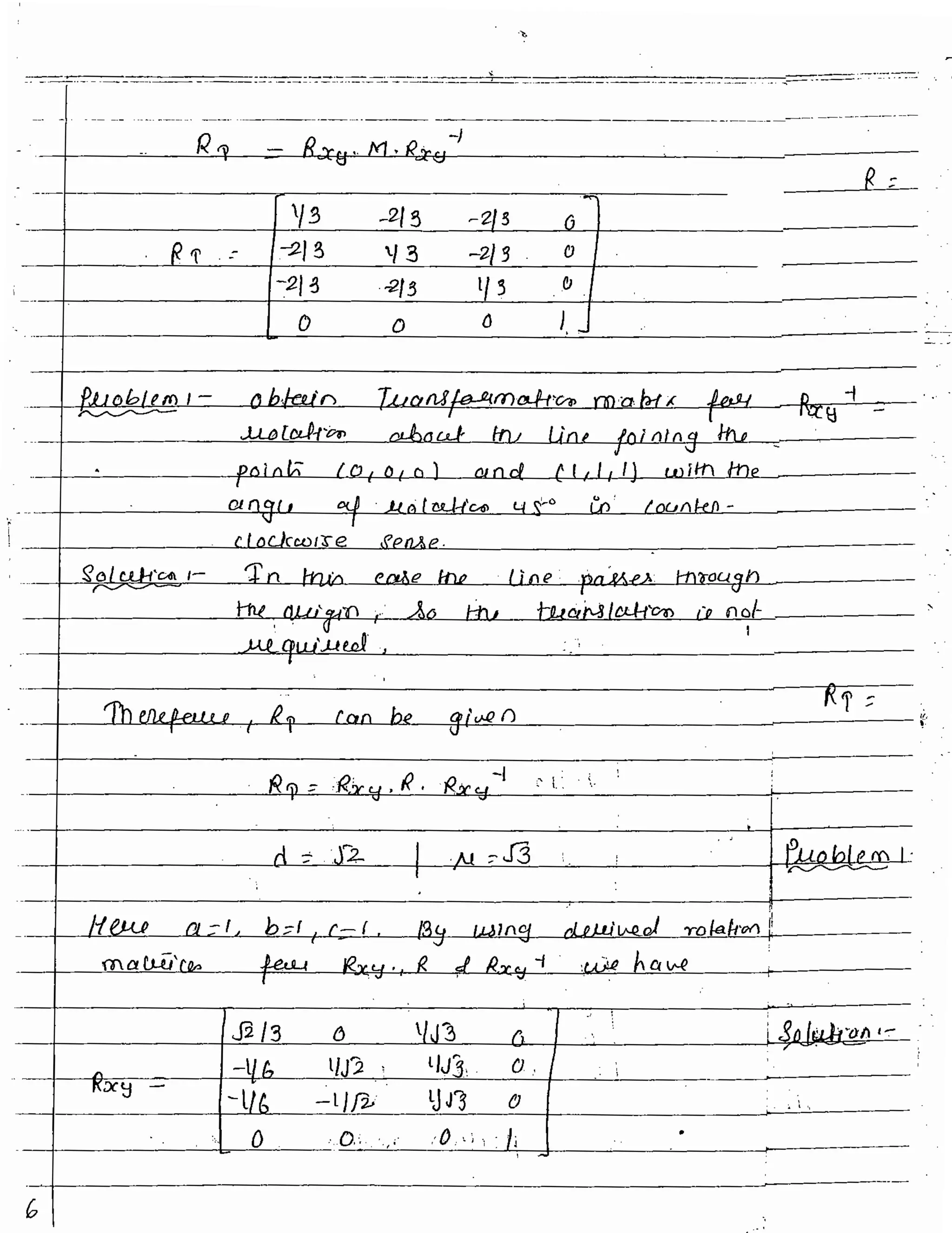 3D transformation - Unit 3 Computer grpahics