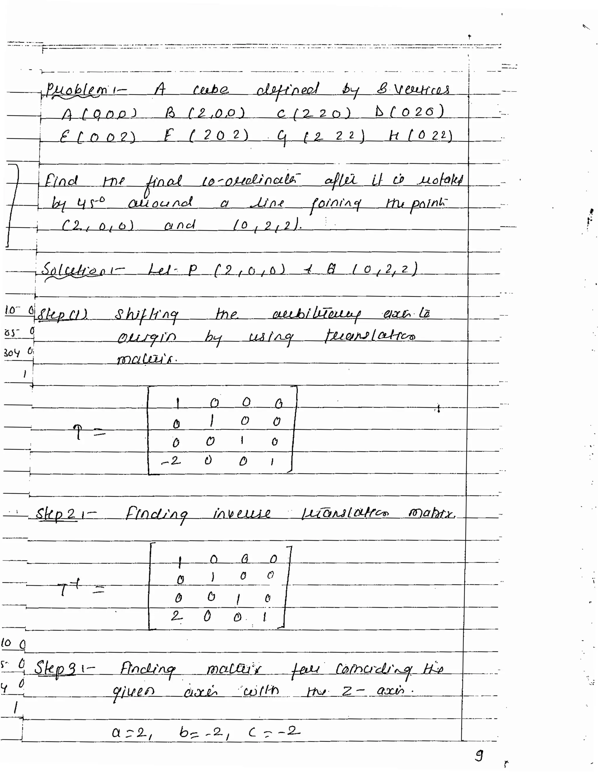 3D transformation - Unit 3 Computer grpahics