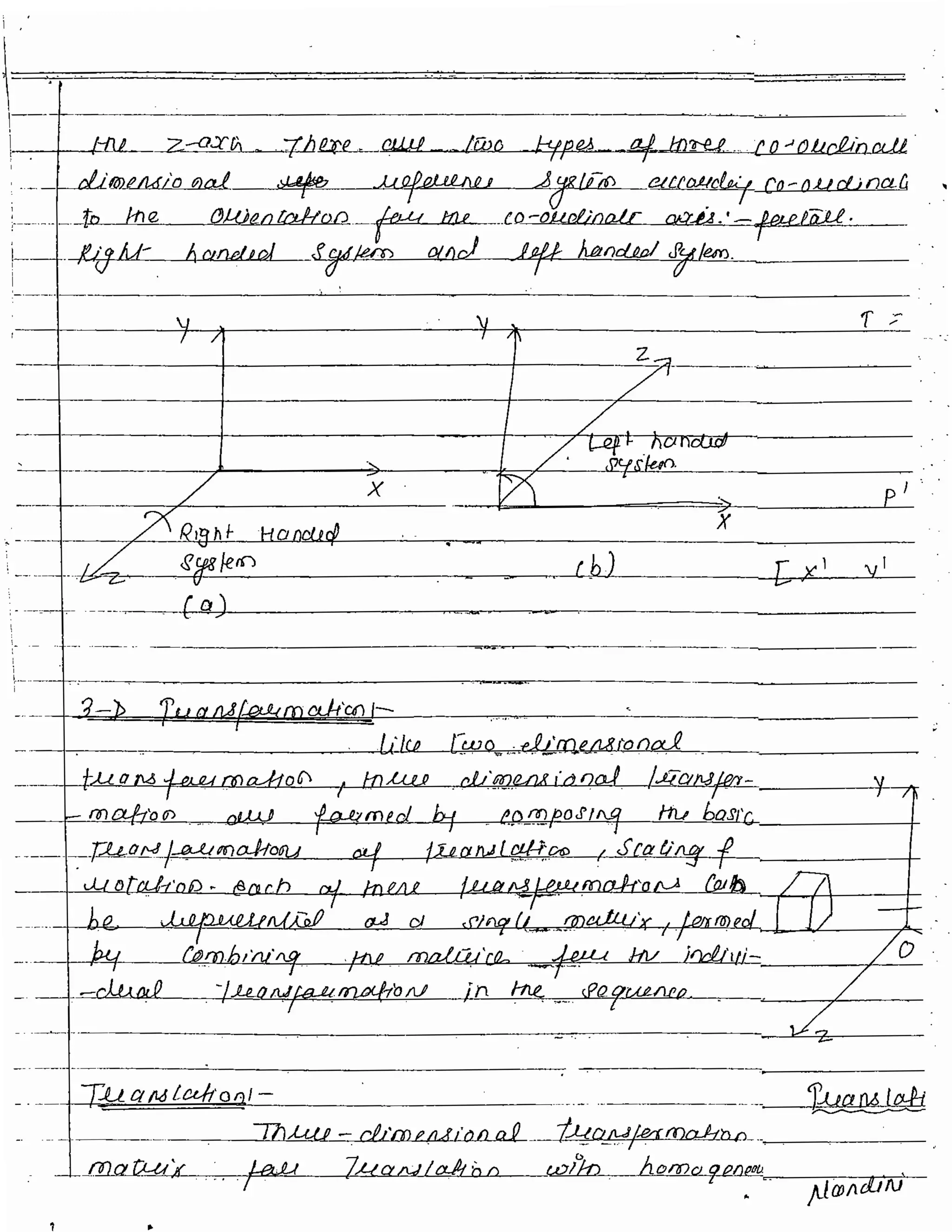 3D transformation - Unit 3 Computer grpahics