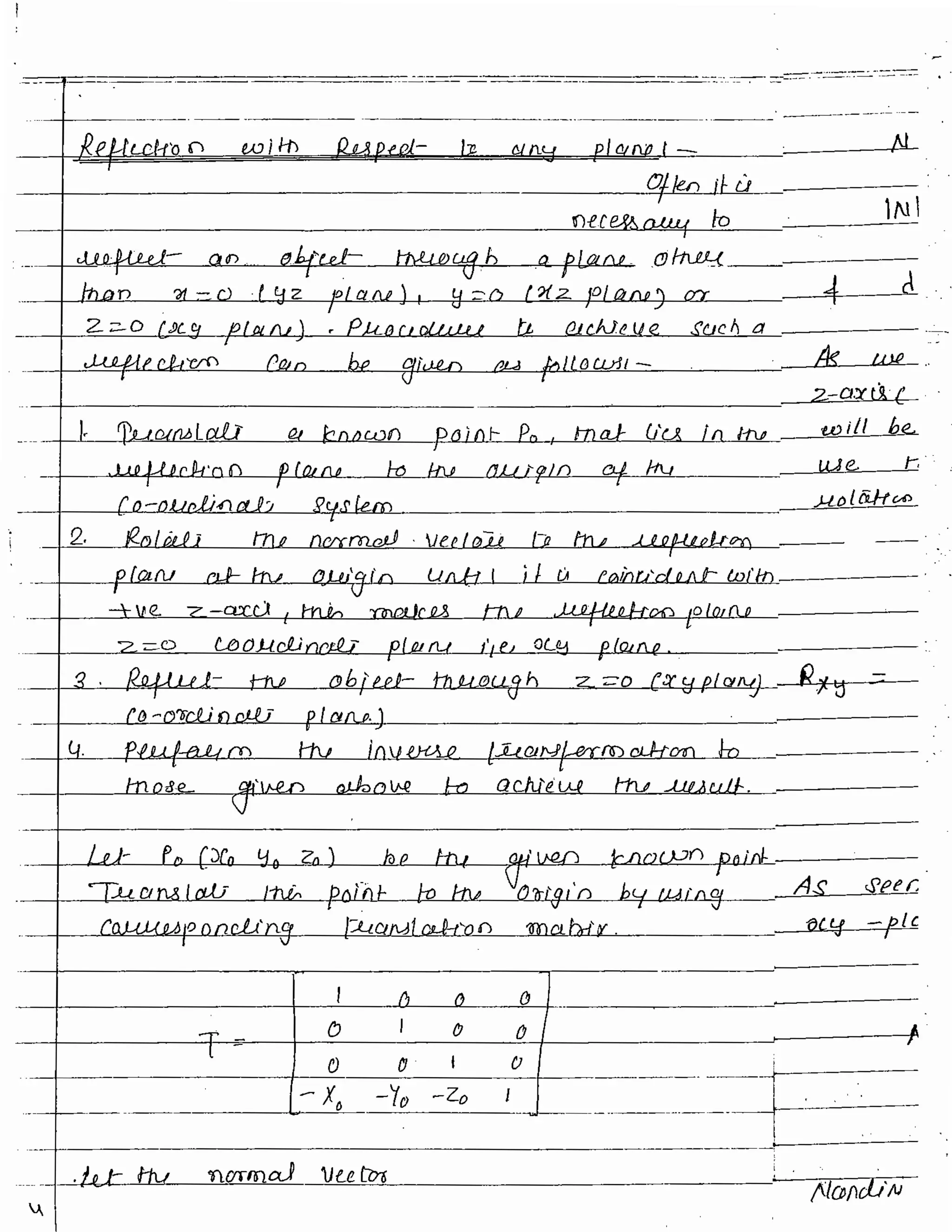 3D transformation - Unit 3 Computer grpahics