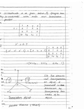 3D transformation - Unit 3 Computer grpahics | PDF