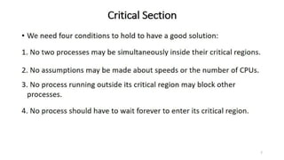 OS Unit 3 - Interprocess Communication