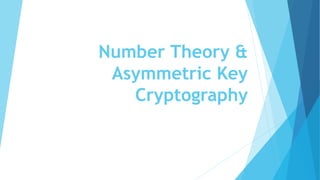 Number Theory &
Asymmetric Key
Cryptography
 