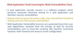 Cyber Security - Unit - 3 - Web Application Tools Scanning for web ...