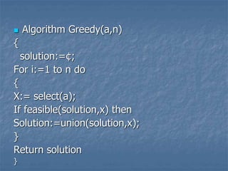 Unit 3-Greedy Method | PPT