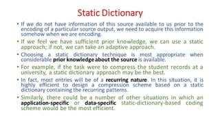 DC - Unit - 3 - Dictionary Techniques | PDF
