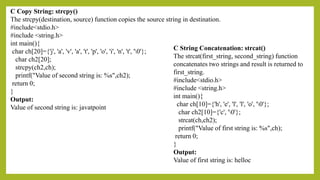 Functions, Strings ,Storage classes in C | PDF