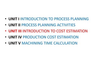 INTRODUCTION TO COST ESTIMATION | PPTX