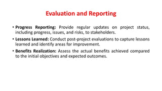 Programme Management & Project Evaluation | PPTX