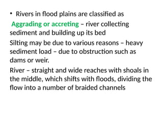 UNIT 3 Rivers and Reservoirs Spillway design meandering of rivers | PPTX