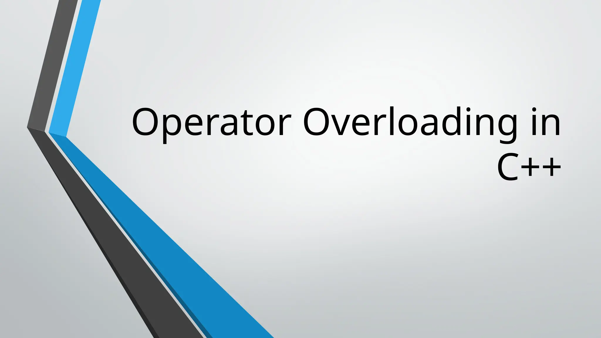 Operator Overloading in C++ 
