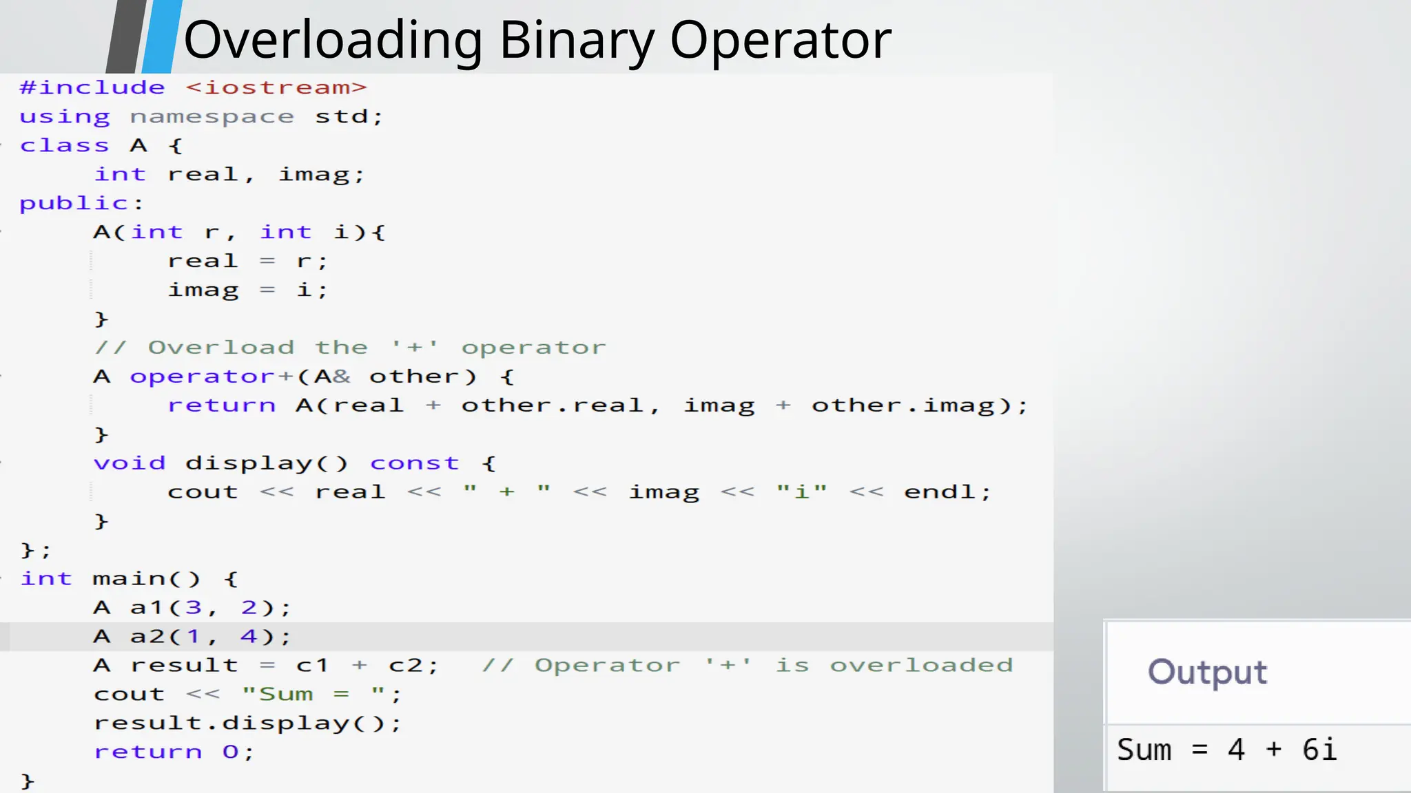Overloading Binary Operator 