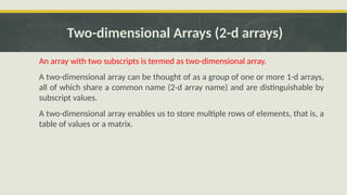 unit-3.1_array data analysis kuch bhi padh lo jo mann wo sb h iss ppt ...