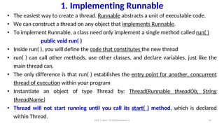 Unit-3.2 Multithreading - (1).pdf and Programming | PDF