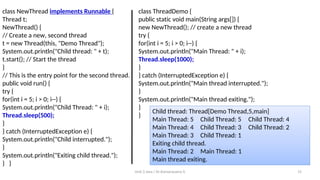 Unit-3.2 Multithreading - (1).pdf and Programming | PDF