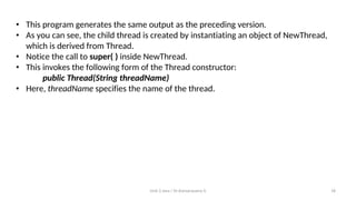 Unit-3.2 Multithreading - (1).pdf and Programming | PDF