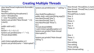 Unit-3.2 Multithreading - (1).pdf and Programming | PDF