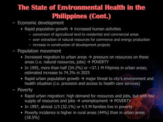 Unit 3 Lecture: Quality of Life and the Environment | PPT