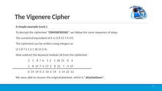 Chapter 3: introduction to cryptography and historical ciphers | PPTX