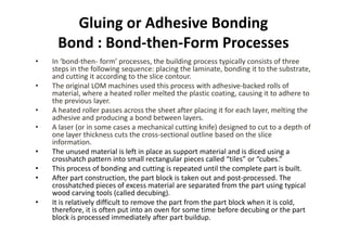 Solid Ground Curing, FDM, LOM process & it applications | PDF