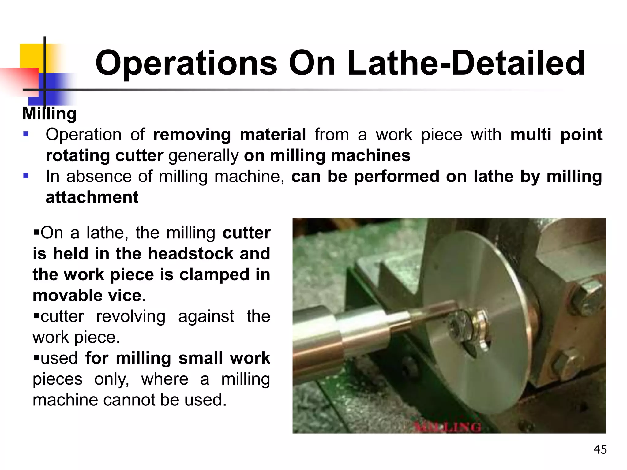 Unit 3A1 Lathe turning and related operations | PPTX