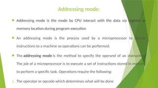 addressing modes of microcontrooller 8051 | PPTX