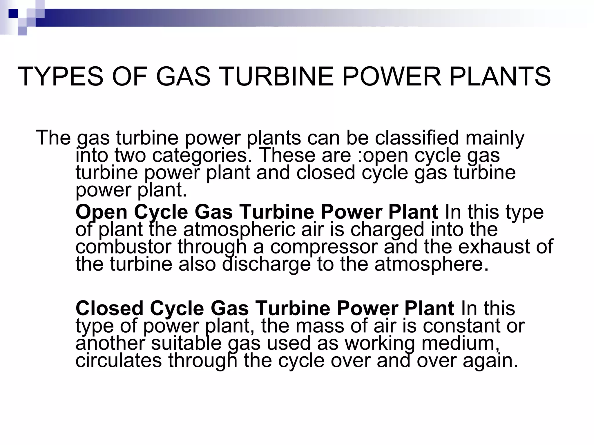 Basics of Gas Turbine Power Plant | PPTX