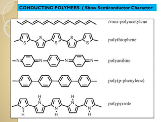 CONDUCTING POLYMERS ( Show Semiconductor Character
 