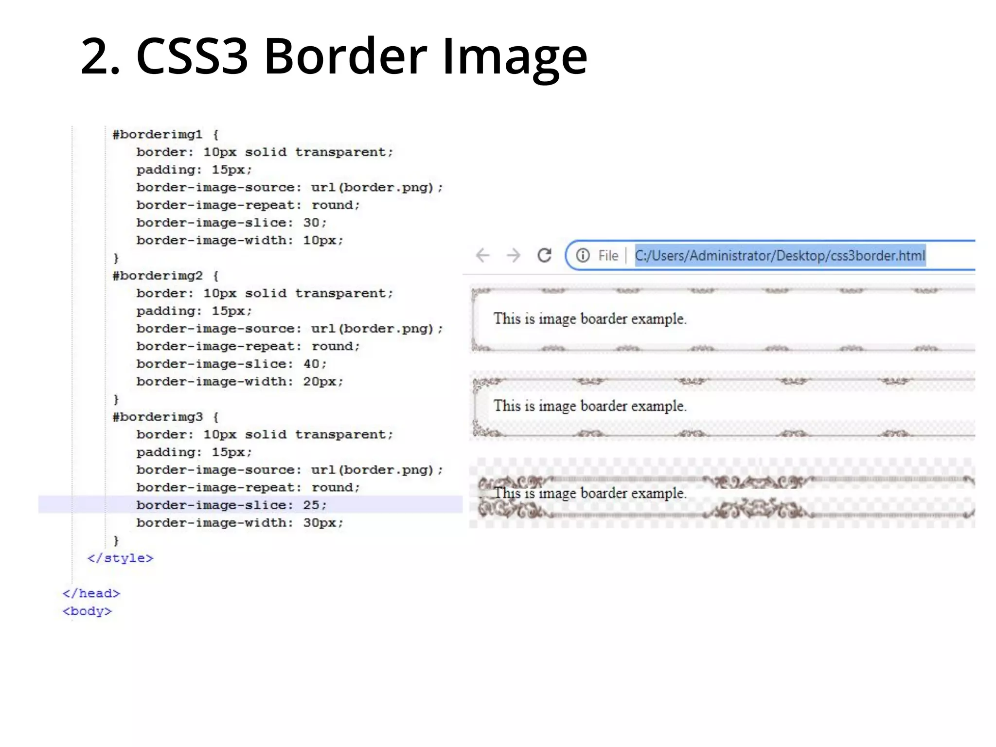 2. CSS3 Border Image
 