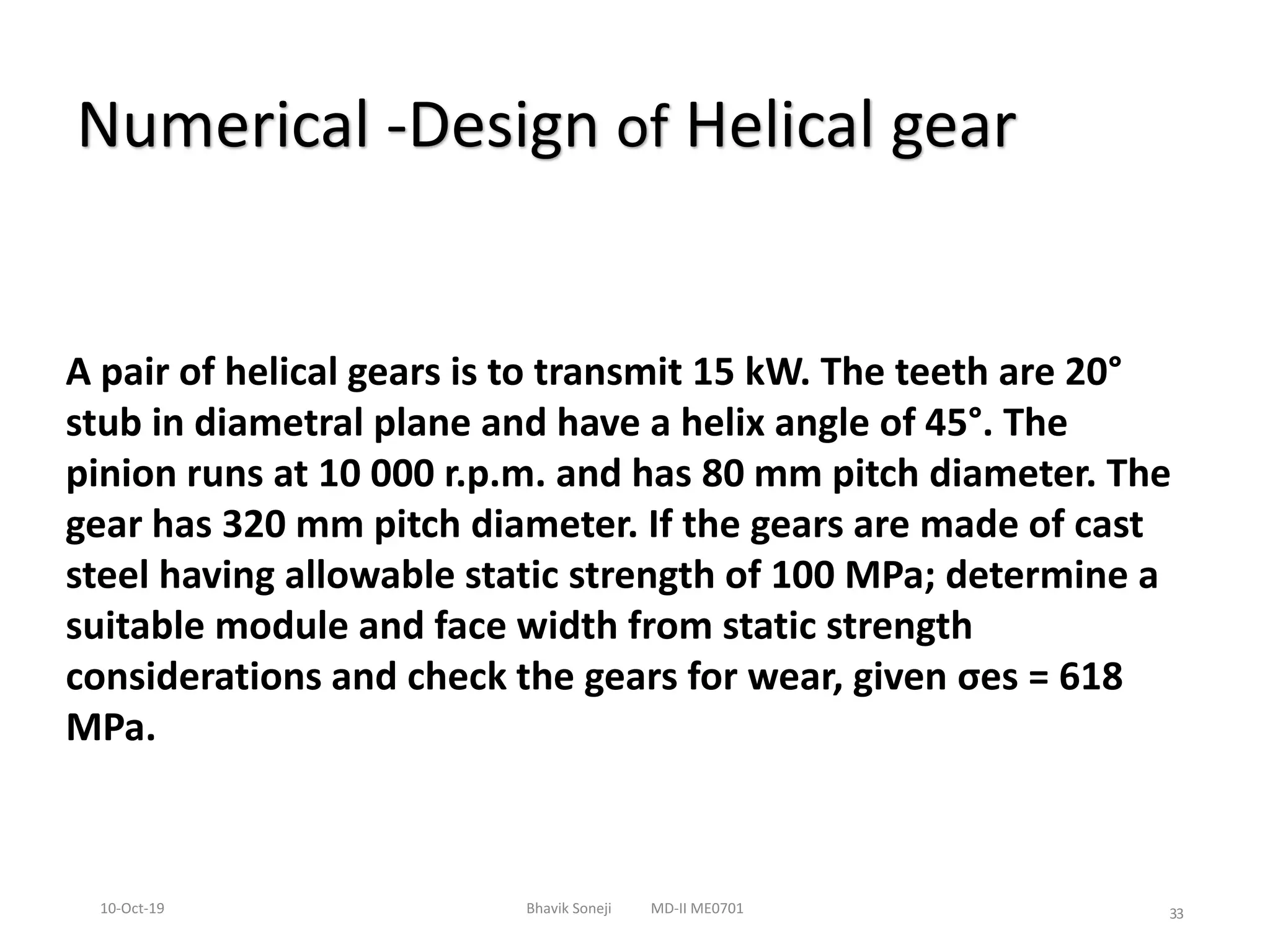 Spur Gear And Helical Gear Machine Design Pdf