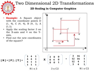 Overview of Transformation in Computer Graphics | PPTX