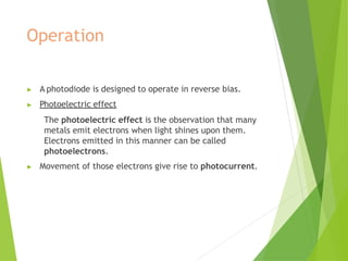 OPTICAL TRANSDUCER-Photodiode-biosensors and transducers | PDF